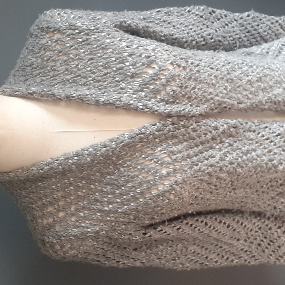 Eileen Fisher women's gray cardigan sweater size M - Picture 4 of 11